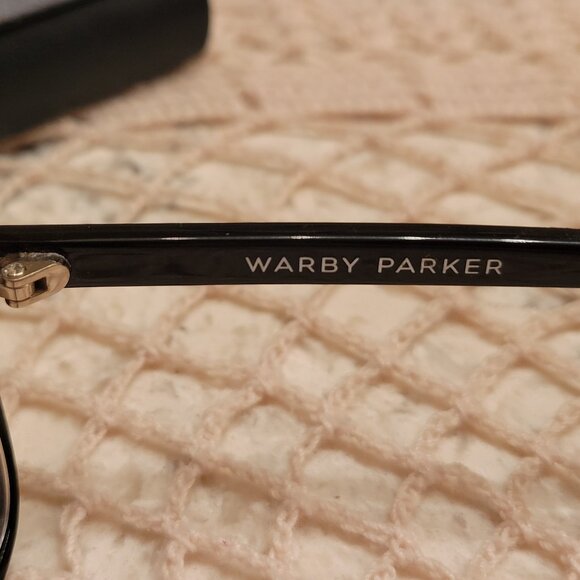 WARBY PARKER HARDY 100 MEDIUM EYEGLASSES SUNGLASSES BLACK FRAMES 51-18-145 CASE - Picture 10 of 14